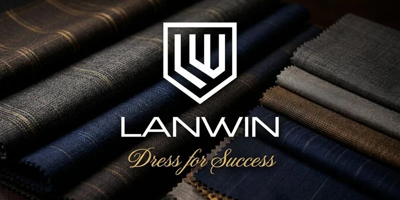 Fabric swatches comparing wool, mohair blend, linen, and cotton for tropical wear