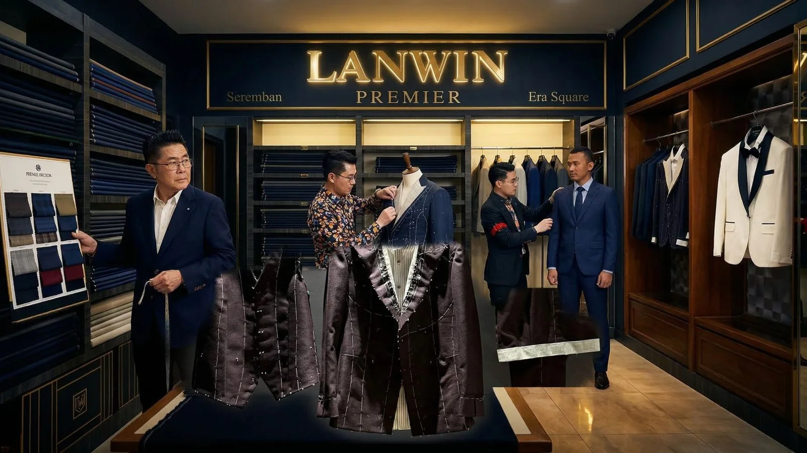 Corporate attire at LANWIN Premier Seremban showroom